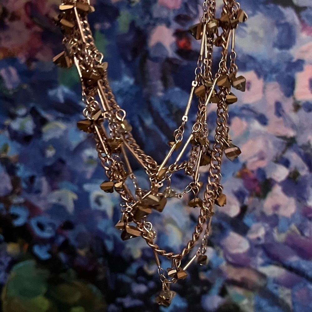 Simply Vera Multistrand Rose Gold Necklace - Picture 10 of 14